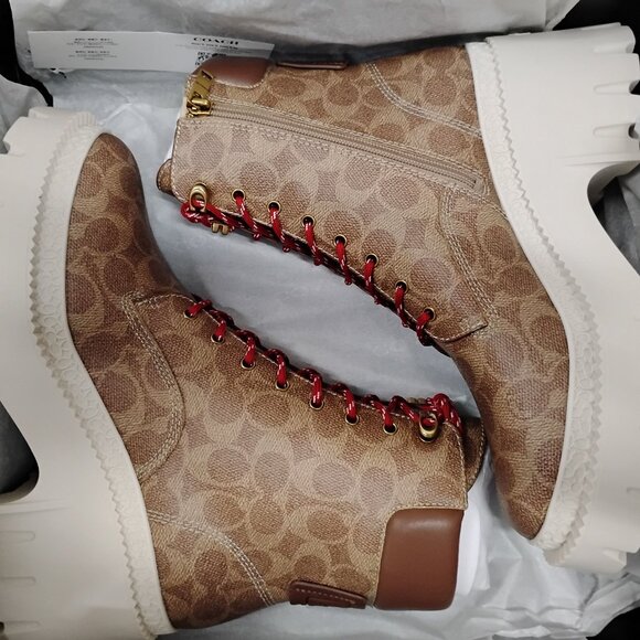 Coach Ainsely Combat Boot Sz. 10 - Picture 1 of 3